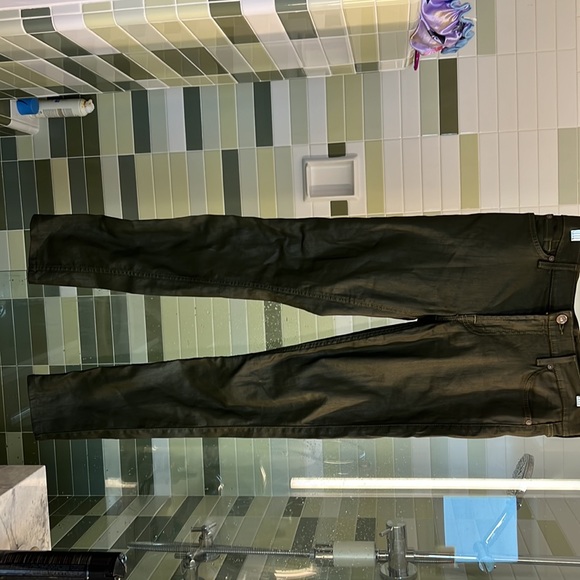 Dark green with a sheen jeans - Picture 2 of 4